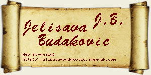 Jelisava Budaković vizit kartica